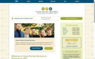 Harris Family Dentistry website