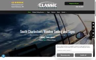 Classic Tint & Signs website