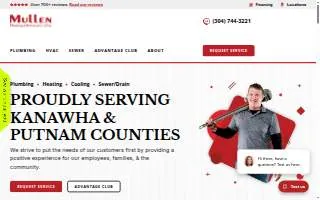 Mullen Plumbing, Heating & Cooling of South Charleston website