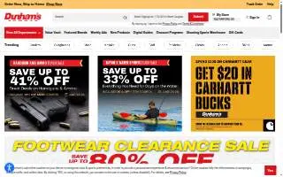 Dunham's Sports of St. Albans website