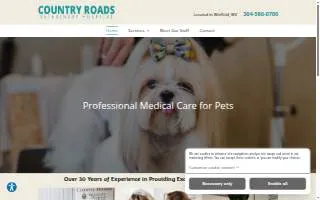 Country Roads Veterinary Hospital website