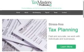 Taxmasters ProBooks Plus LLC website