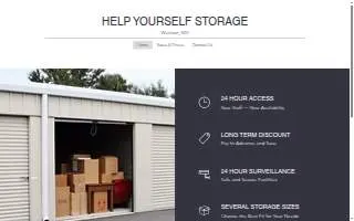Help Yourself Storage website