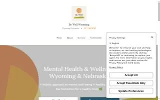 Be Well Wyoming website