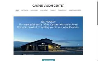 Casper Vision Center website