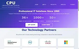 Computer Professionals Unlimited website