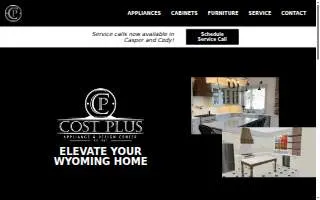 Cost Plus Appliance & Design website