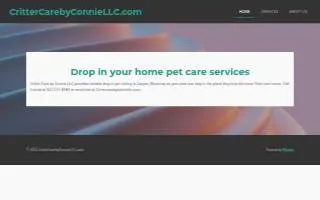 Critter Care by Connie, LLC website