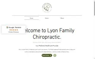 Lyon Family Chiropractic website