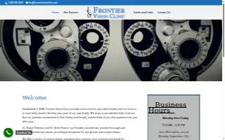 Frontier Vision Clinic PC website