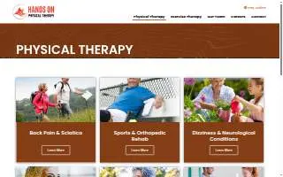 Hands On Physical Therapy - West Clinic website