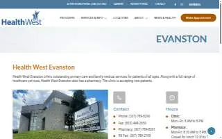 Health West - Evanston Clinic website