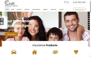 Jon Craft Insurance Agency website