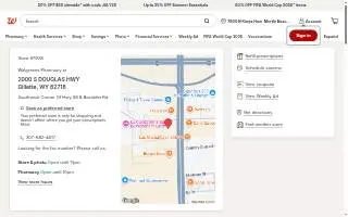Walgreens Pharmacy of Gillette website