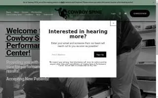 Cowboy Spine & Performance Center website