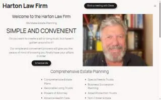Harton Law Firm website