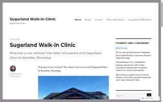 Sugarland Walk-in Clinic website
