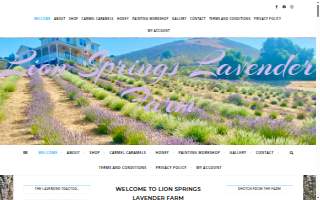 Lion Springs Lavender Farm website