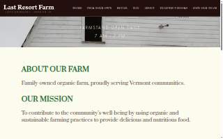 LRF Organics LLC DBA Last Resort Farm website