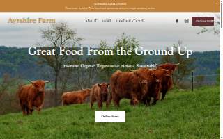 Ayrshire Farm DBA Gentle Harvest website