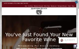 Madonna Vineyards website