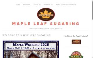 Maple Leaf Sugaring, LLC website