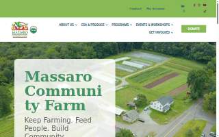 Massaro Community Farm website