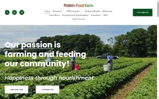 Mighty Food LLC DBA Mighty Food Farm website