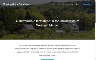Morning Glory Farm Maine LLC website
