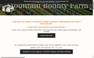 Mountain Bounty Farm LLC, DBA Mountain Bounty Farm website