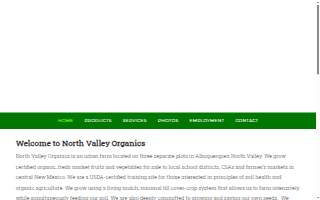 North Valley Organics website