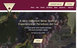 Paradisos del Sol Winery, Inc. website
