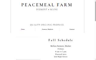 Peacemeal Farm website