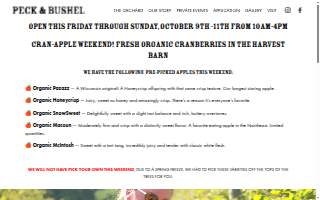 Peck & Bushel Fruit Company, LLC dba Peck & Bushel Organic Fruit Co. website