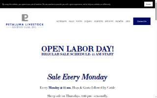 Petaluma Livestock Auction Yard, Inc. website