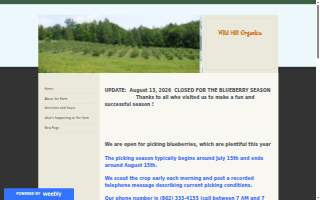 Producer: Margaret Willey DBA Wild Hill Organics website