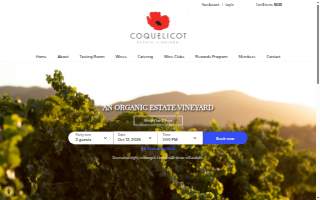 Rosenson Wine Creations, Inc. dba Coquelicot Estate Vineyard website