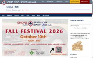 Santa Rosa Junior College Shone Farm dba Shone Produce Farm, SRJC website
