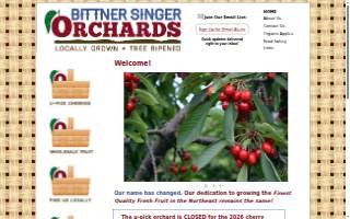 Singer Farms, LLC dba Bittner-Singer Orchards website