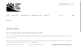 Stony Hill Farm LLC website