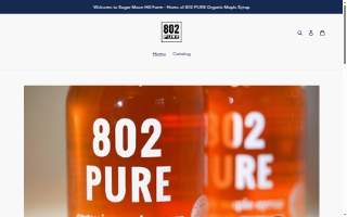 Sugar Moon Hill, LLC DBA 802 Pure, 802 Syrup, Sugar Moon Hill Farm website