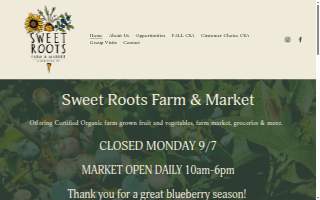 Sweet Roots Farm LLC website