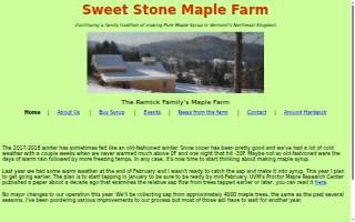 Sweet Stone Maple Farm website
