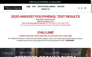 Tres Osos Olive Oil website