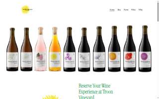 Troon Vineyard website