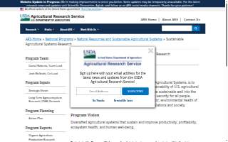 USDA- ARS Organic Research Program website