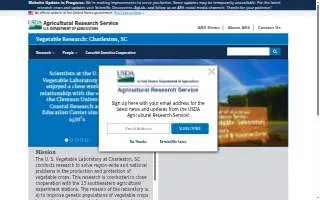 USDA Vegetable Laboratory website