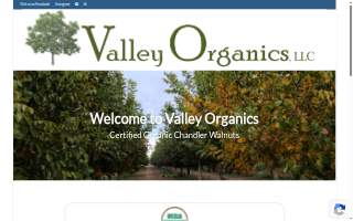 Valley Organics LLC website