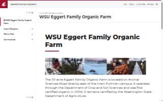 Washington State University - Organic Farm website