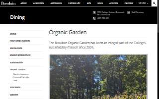 Bowdoin Organic Garden website